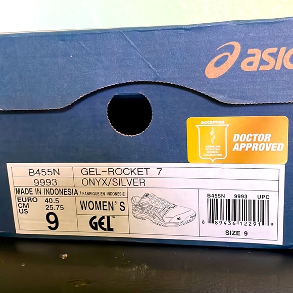 NWT ASICS Gel Rocket 7 Women’s Volleyball Shoes sz 9 - Picture 8 of 9